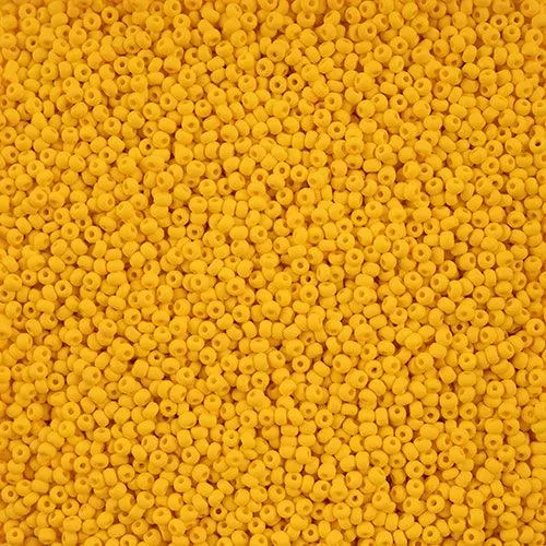 10-42123, Czech 22g PermaLux Dyed Chalk Dk. Yellow Matte