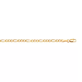 10K Gold 2.6mm Figaro Chain