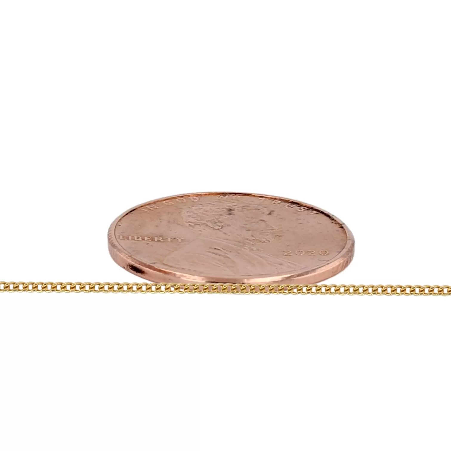 10K solid yellow gold baby miami Cuban link chain-1025