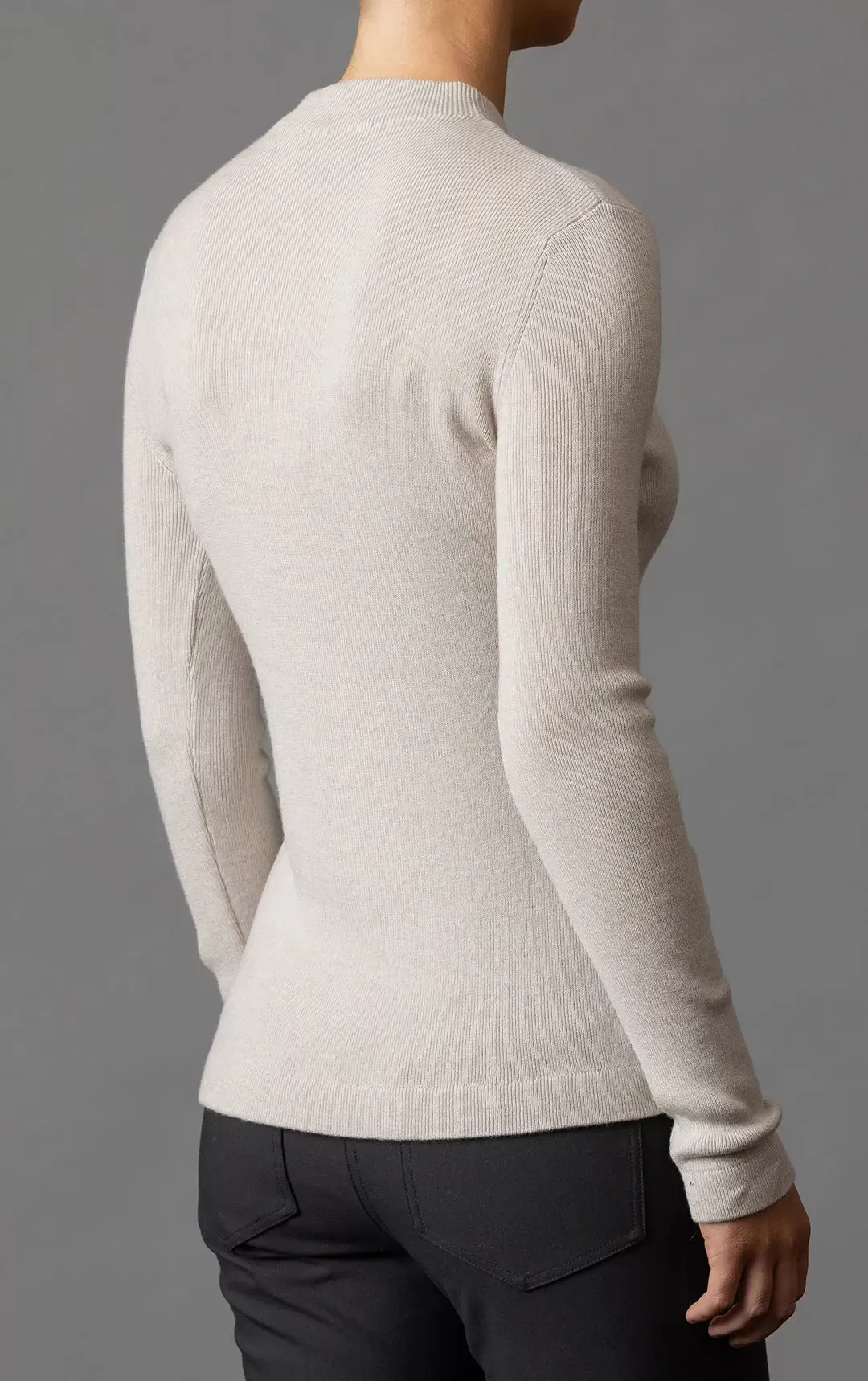 12GG MOCK NECK RIB KNIT - CLEARANCE