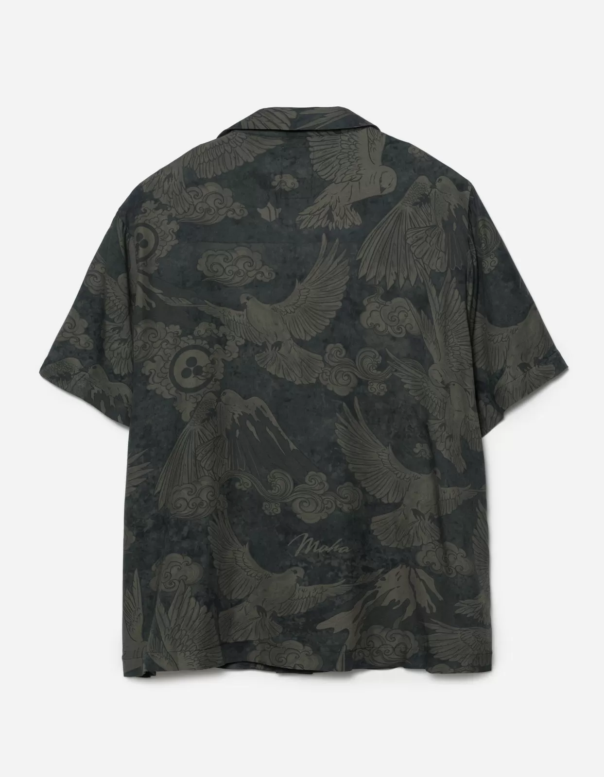 1394 Peace Dove Camp Collar Shirt Black