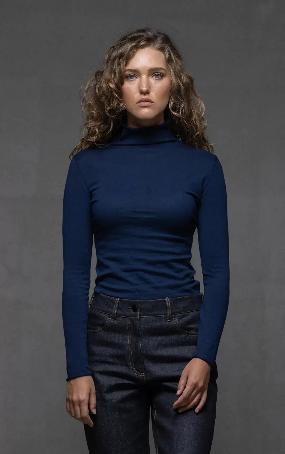 14GG COTTON SILK TURTLENECK