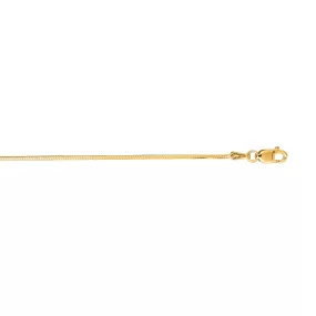 14K Gold 0.98mm Octagonal Snake Chain