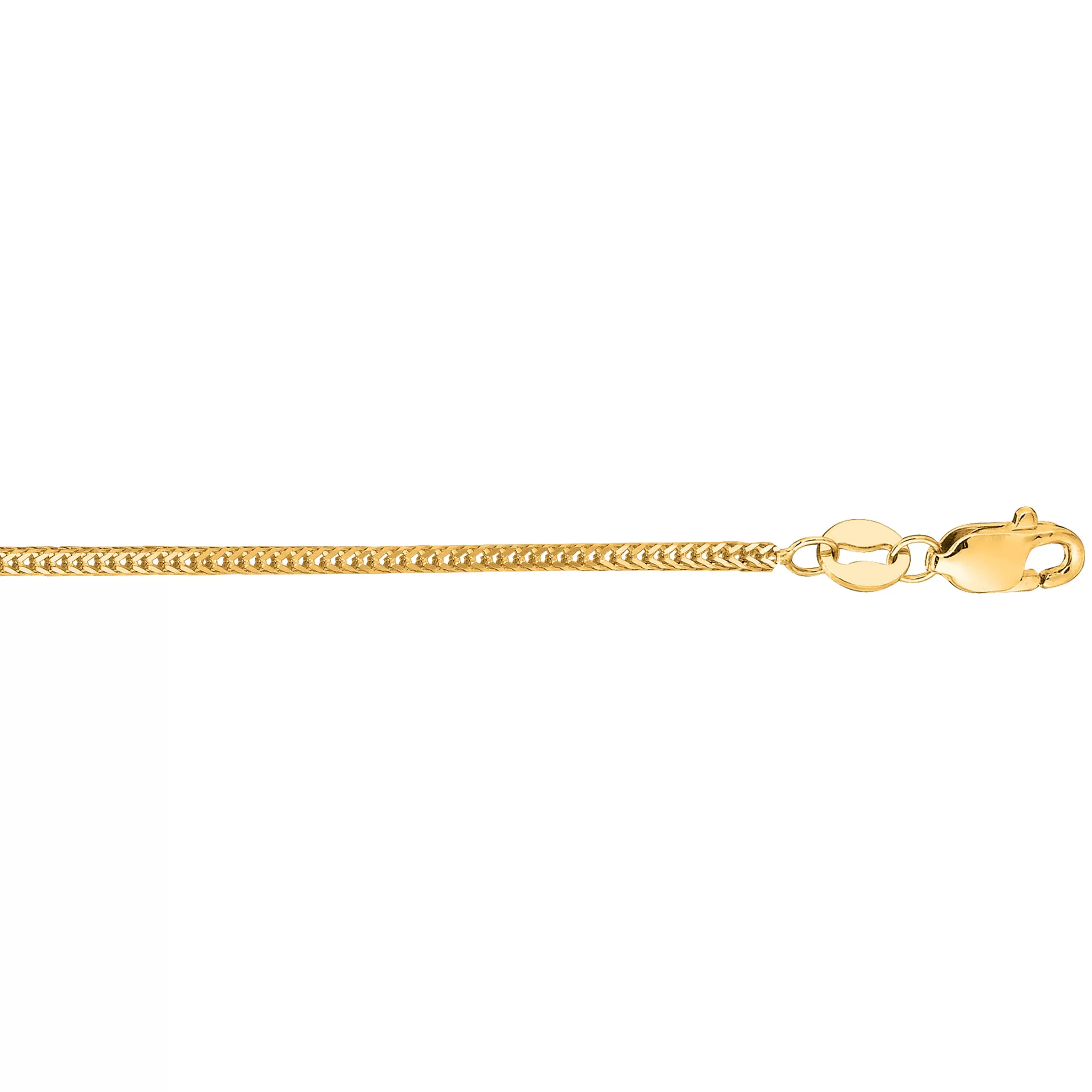 14K Gold 1mm Foxtail Chain