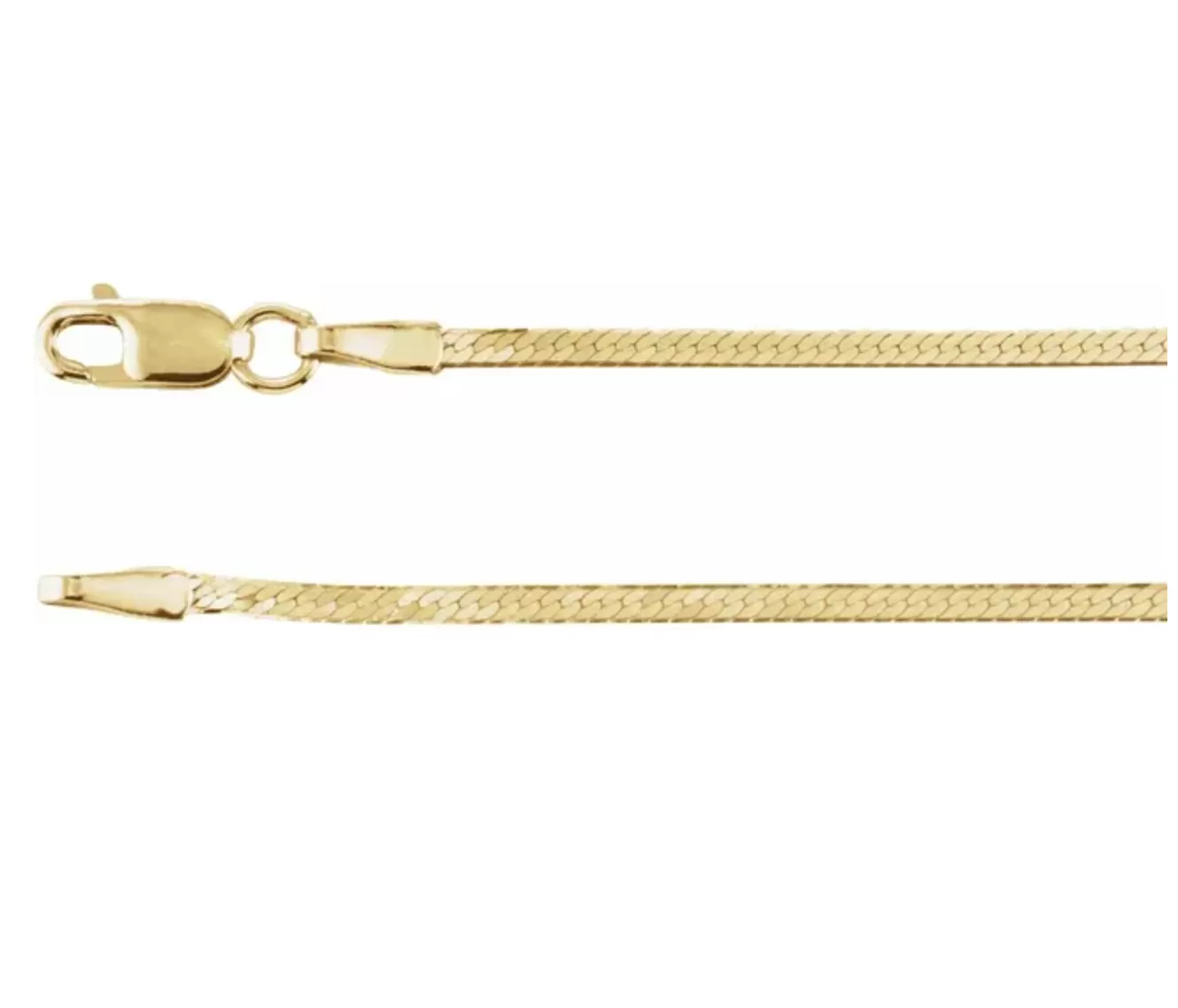 14k Slim Herringbone Bracelet