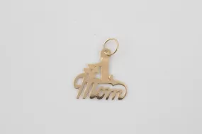 14k Yellow Gold #1 Mom Pendant (0.20g.)