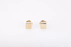 14k Yellow Gold Cube Stud Earrings (0.82g.)