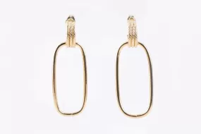 14k Yellow Gold Dangle Huggie Earrings (2.73g.)