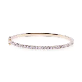 14K YELLOW GOLD DIAMOND BANGLE - 2.38CTW