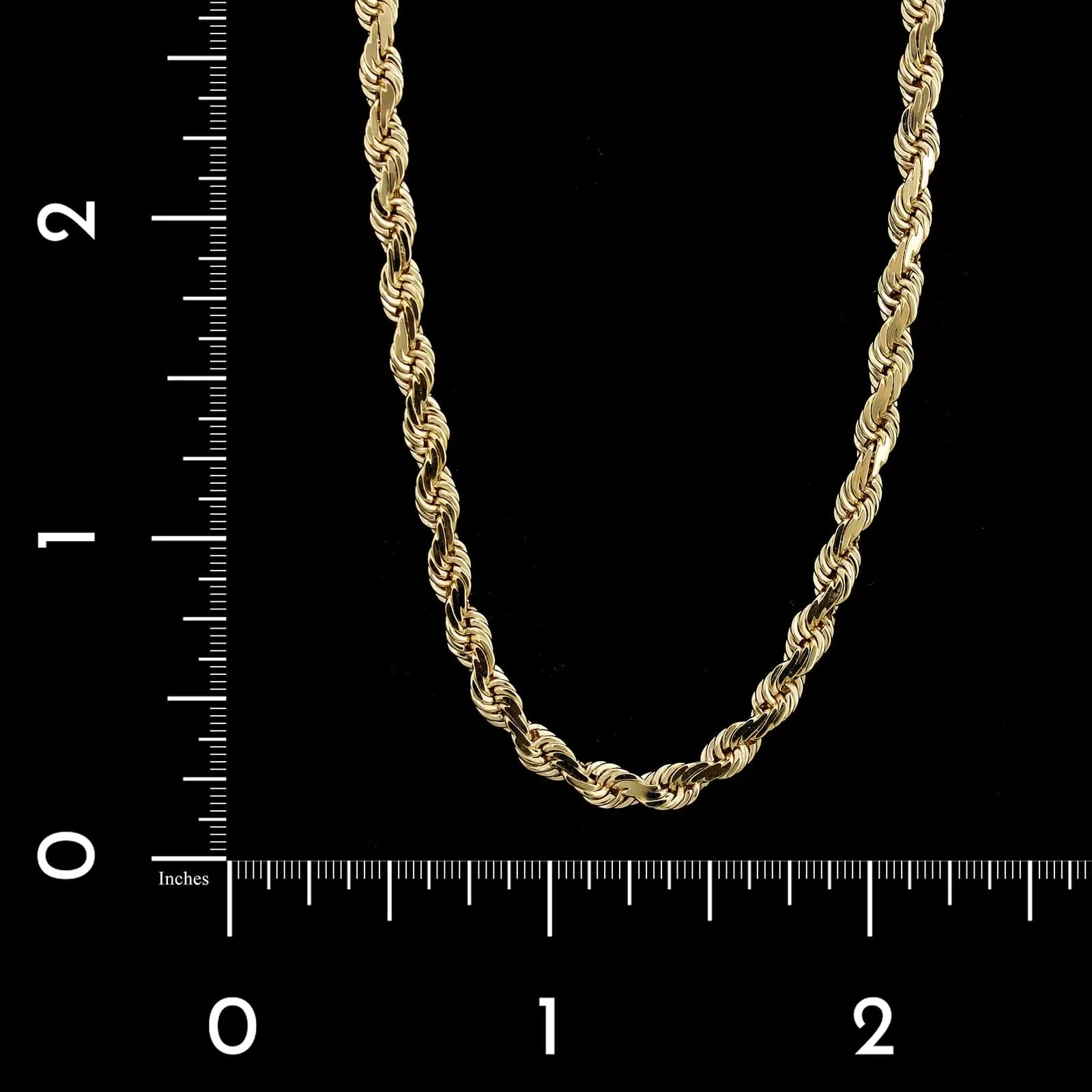 14K Yellow Gold Estate Flat Rope Chain