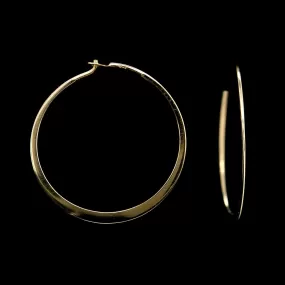 14K Yellow Gold Estate Hoop Earrings