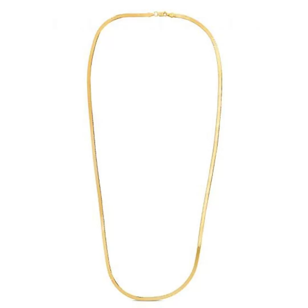 1.5mm 14k Yellow Gold Super Flex Herringbone Chain