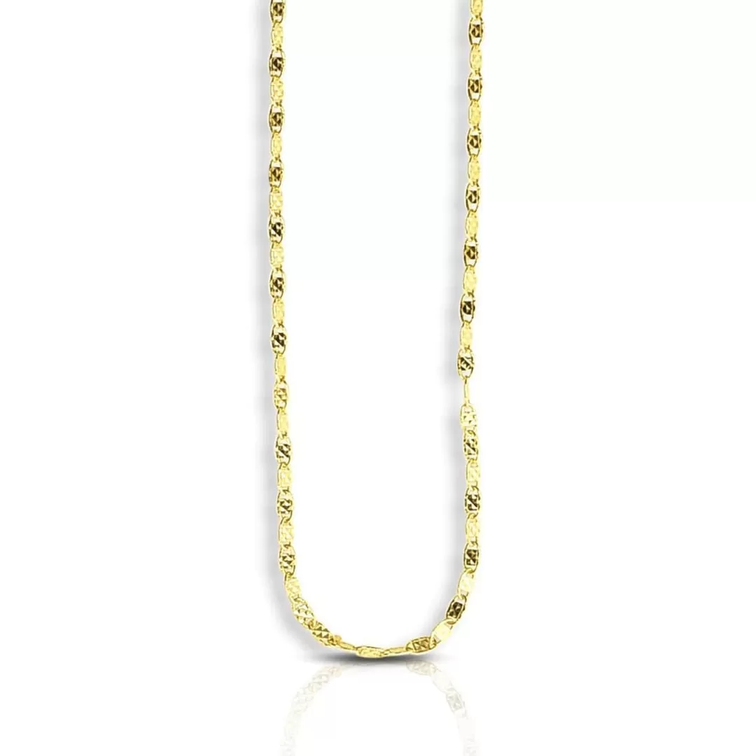 1.7mm 14k Yellow Gold Sparkle Valentino Chain