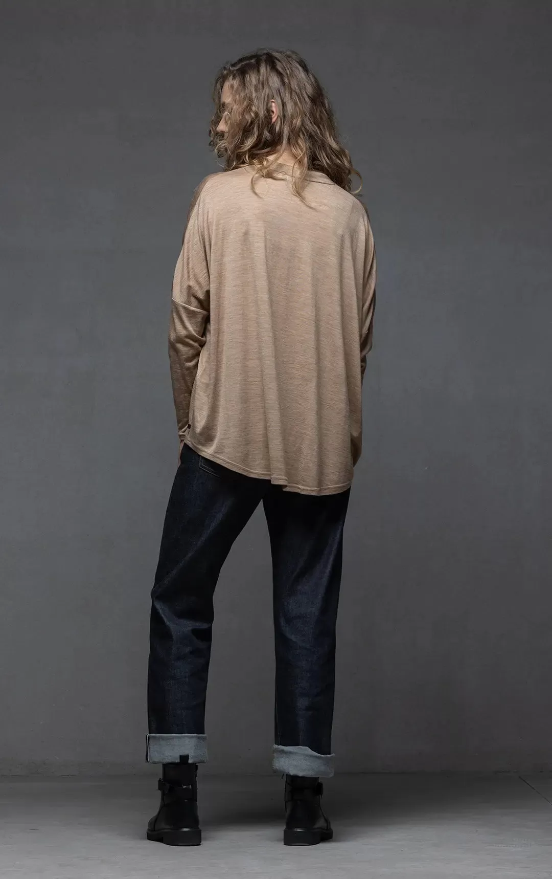 180GSM MERINO MOCKNECK TOP