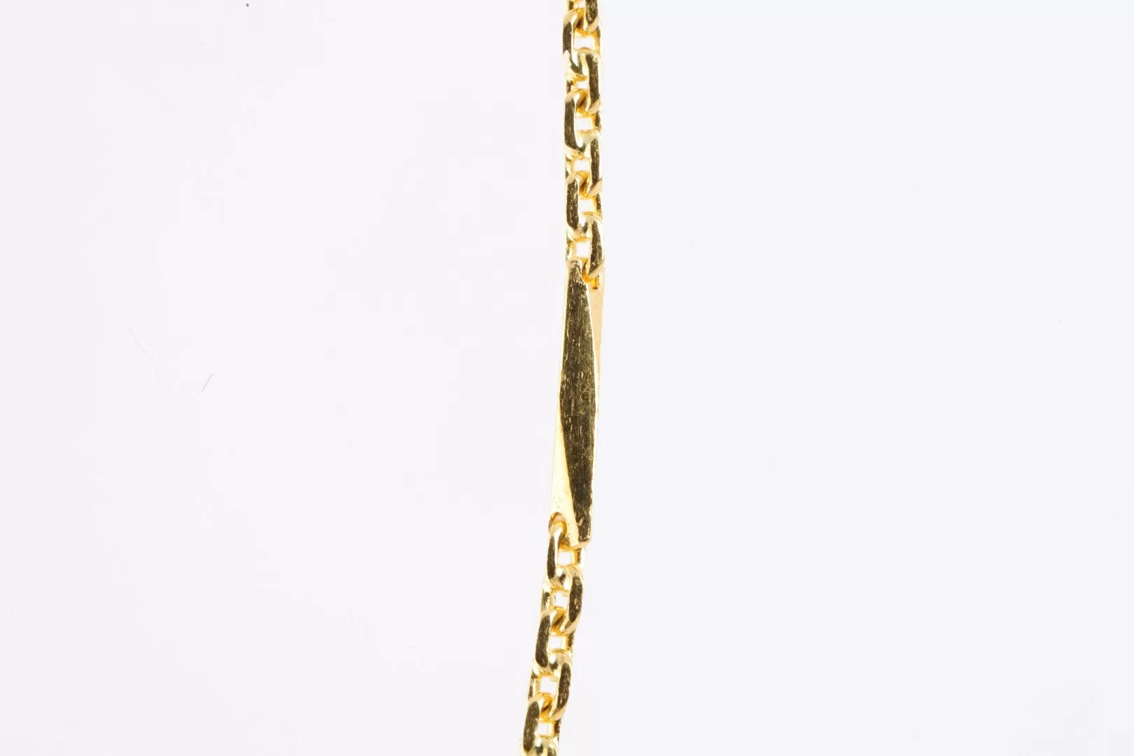 18" 24k Yellow Gold Station Chain Necklace (15.30g.)