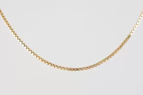 19" 18k Yellow Gold Box Chain Necklace (14.86g.)