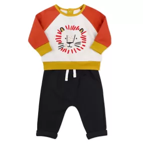 2-Piece Organic Cotton Lion Pant Set