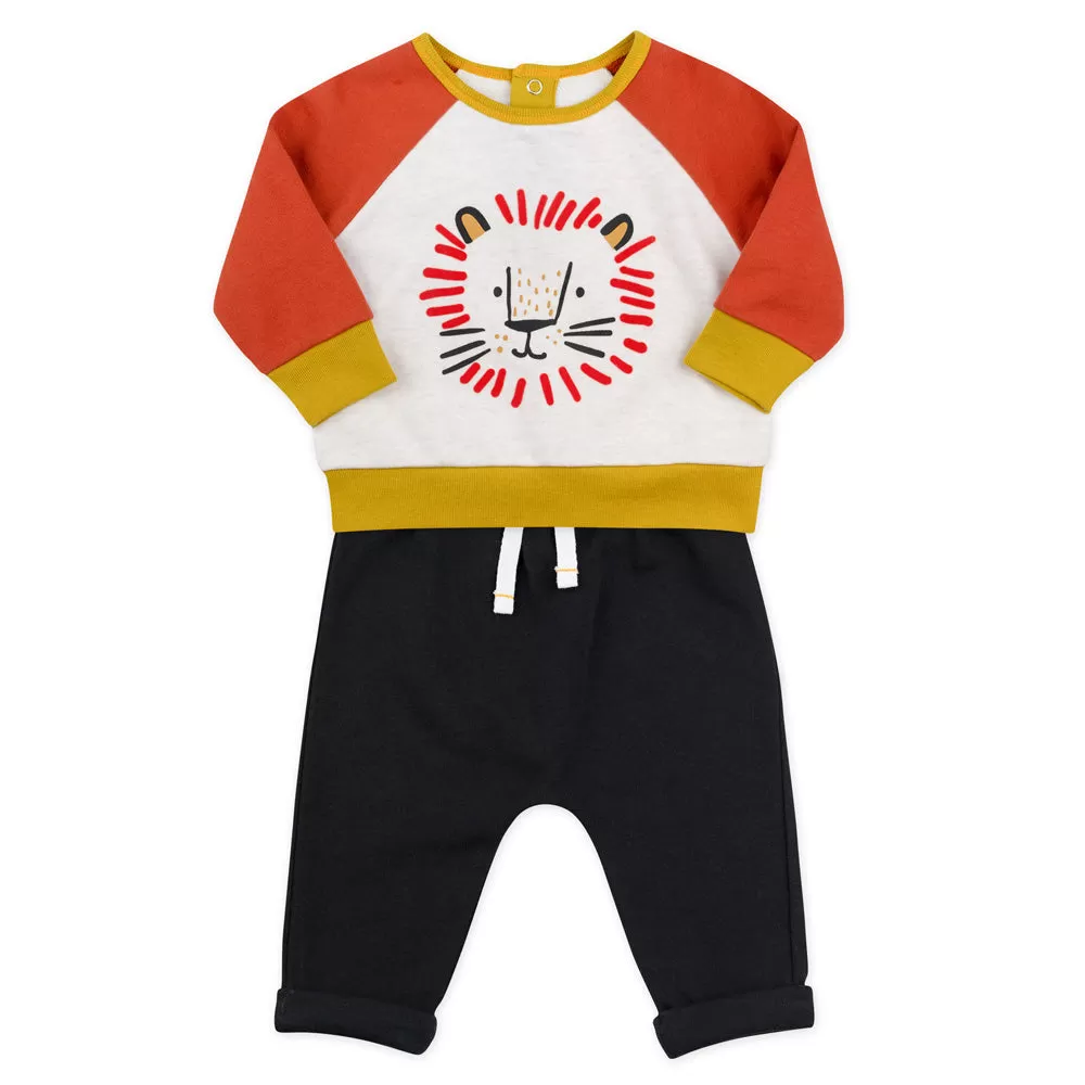 2-Piece Organic Cotton Lion Pant Set