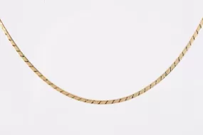 20" 18k Yellow Gold Herringbone Chain (4.32g.)