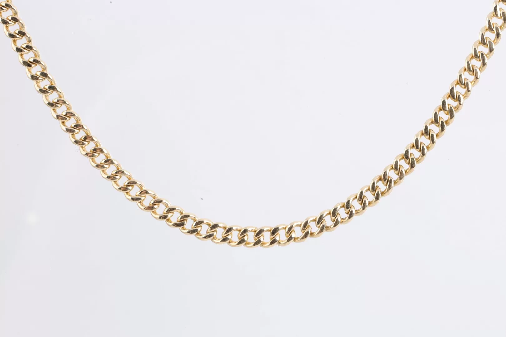 21" 14k Yellow Gold Curb Chain (23.56g.)