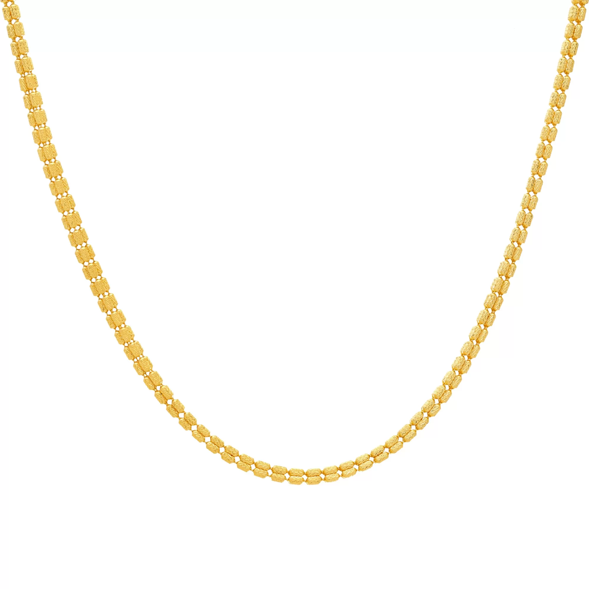 22K Yellow Gold 24in Beaded Chain (28gm)