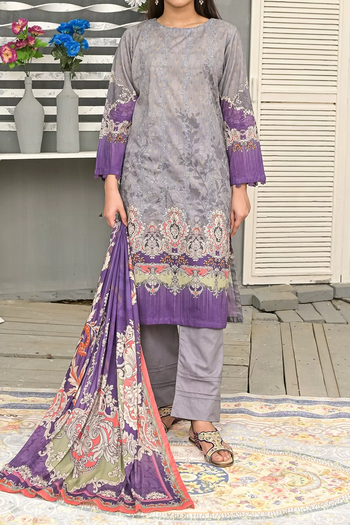 3 PIECE DIGITAL PRINT LAWN| DPC-254