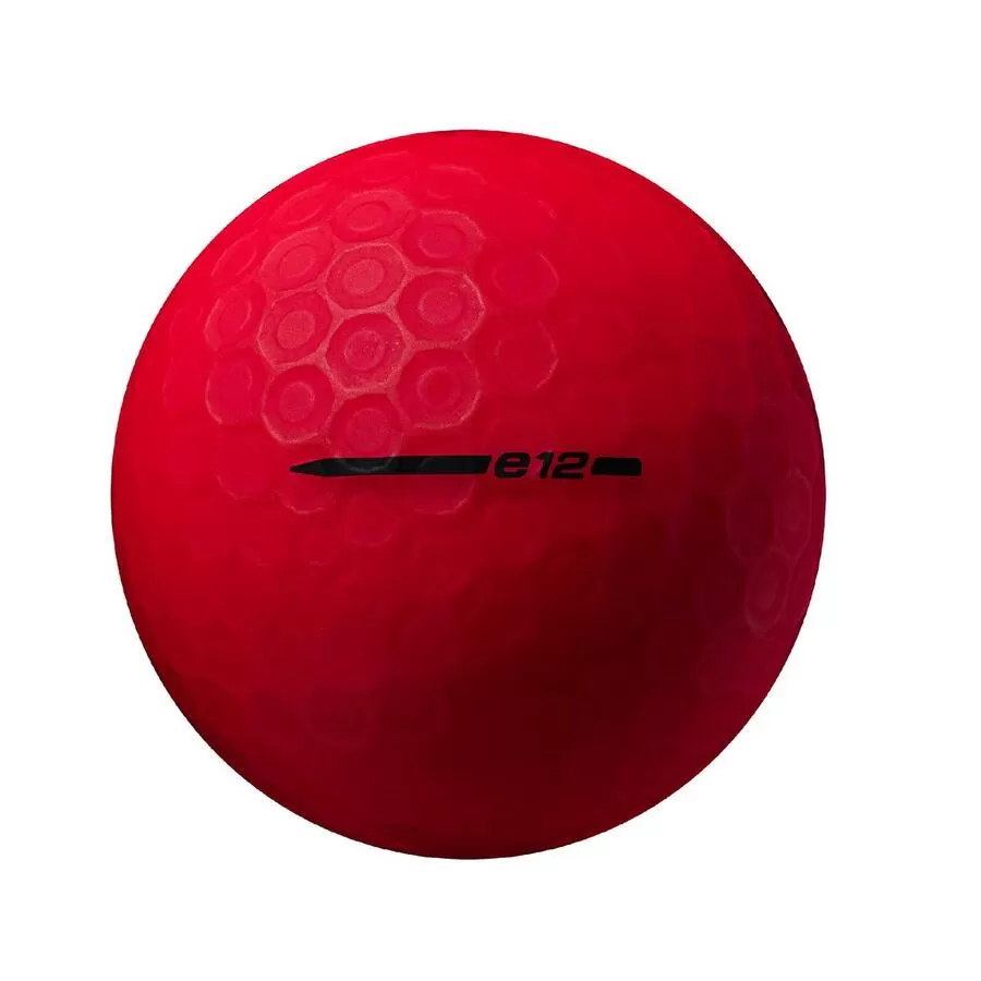 36 Bridgestone E12 2023 Pristine Contact Matte Red Golf Balls - Recycled