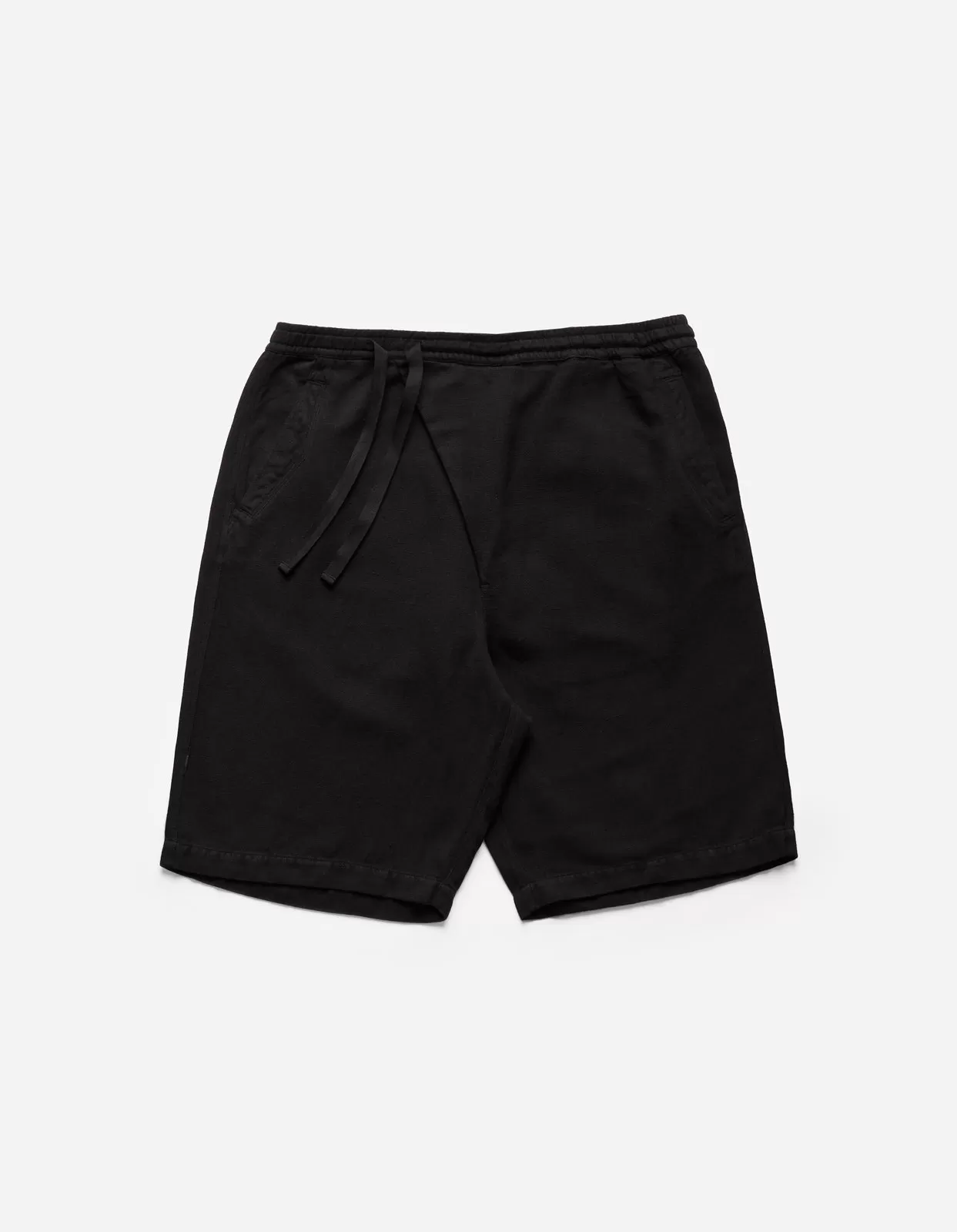 5007 Hemp Asym Loose Track Shorts Black