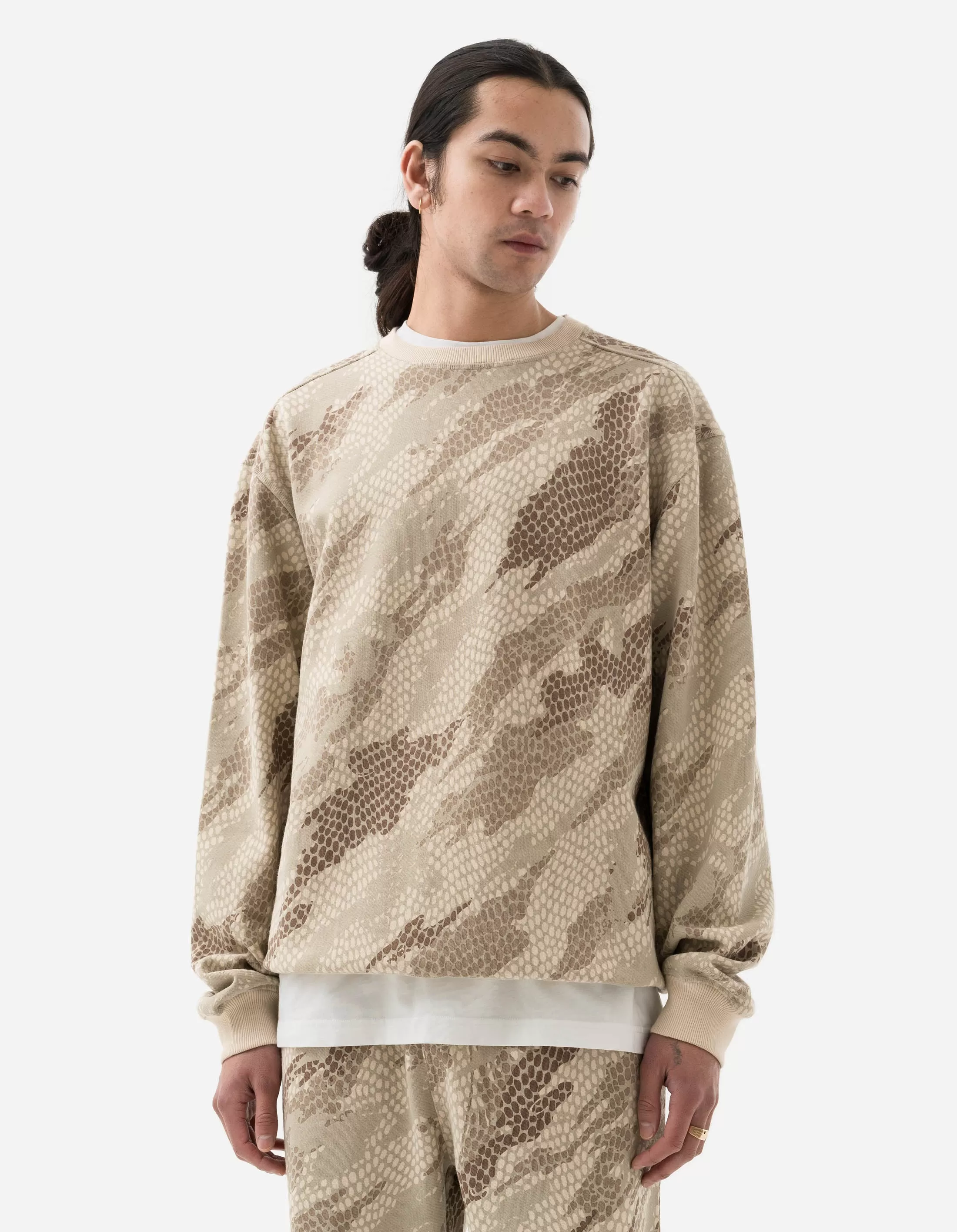 5067 Organic Camo Crew Sweat Desert