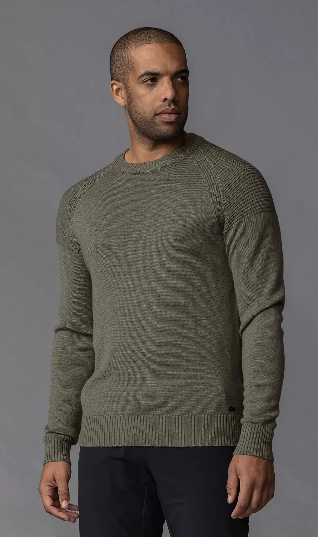 7 GAUGE MERINO CREW - CLEARANCE