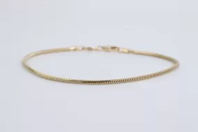 7" 14k Yellow Gold Snake Chain Bracelet (2.39g.)