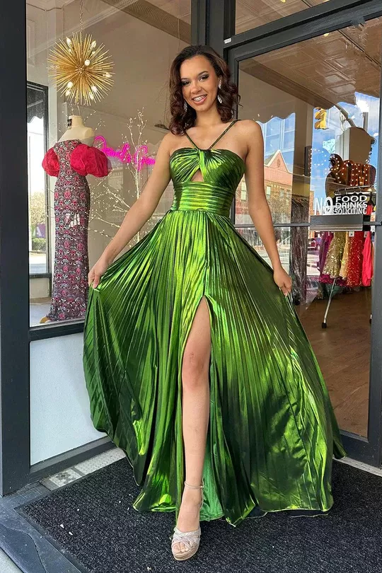 A-line Newest 2024 Long Prom Dresses, Popular Straps Evening Dresses, Wedding Bridesmaid Dresses