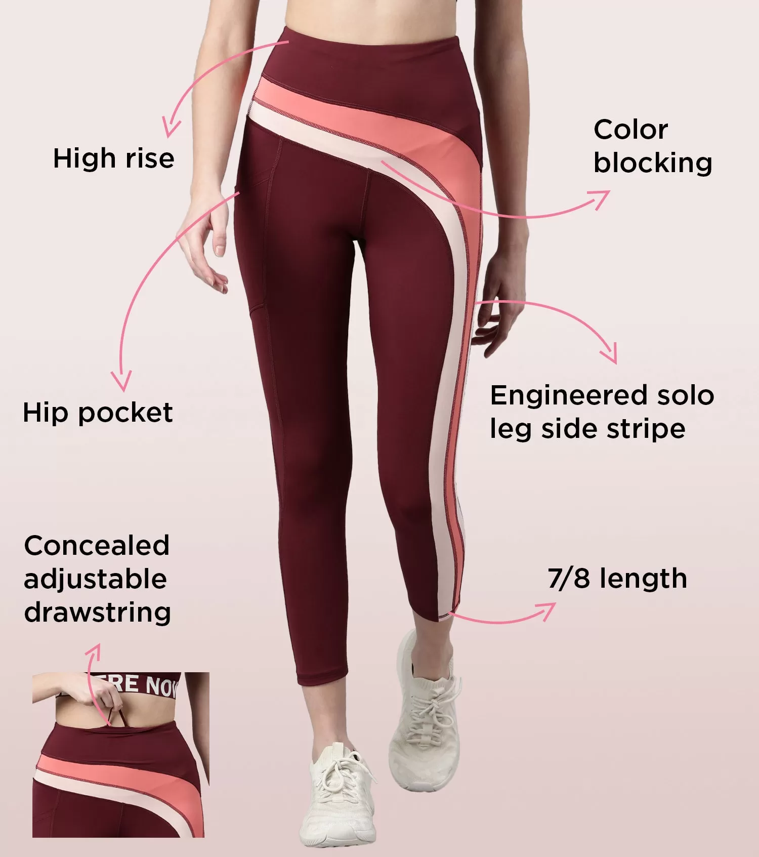 Active Solo Legging | Dry Fit High Waist Activewear Leggings