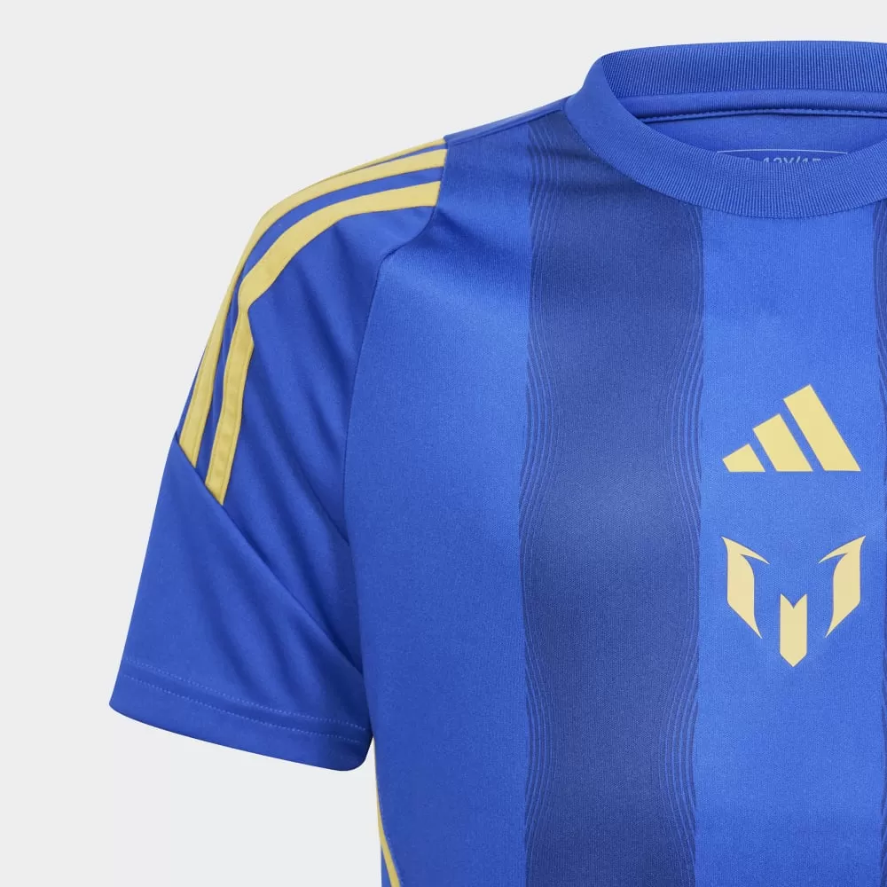 Adidas Kids Pitch 2 Street Messi Training Jersey - Blue/White