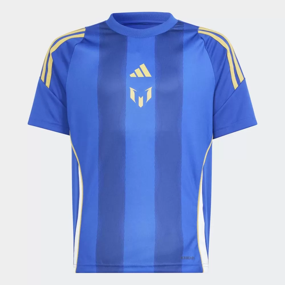 Adidas Kids Pitch 2 Street Messi Training Jersey - Blue/White