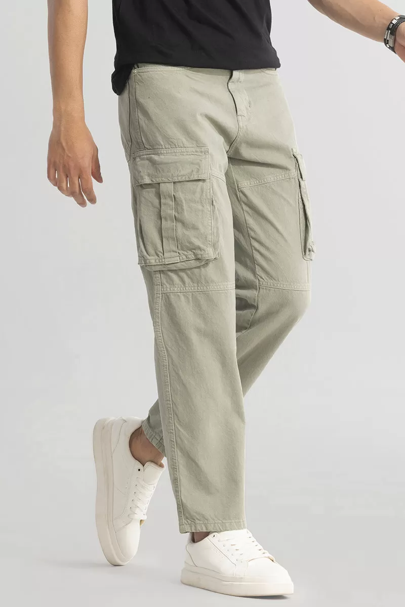 Adventure-Ready Moss Green Cargo Jeans