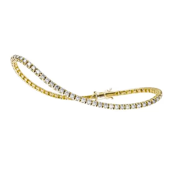 AFJ Diamond Collection  - Tennis Bracelet with Diamonds, Yellow Gold