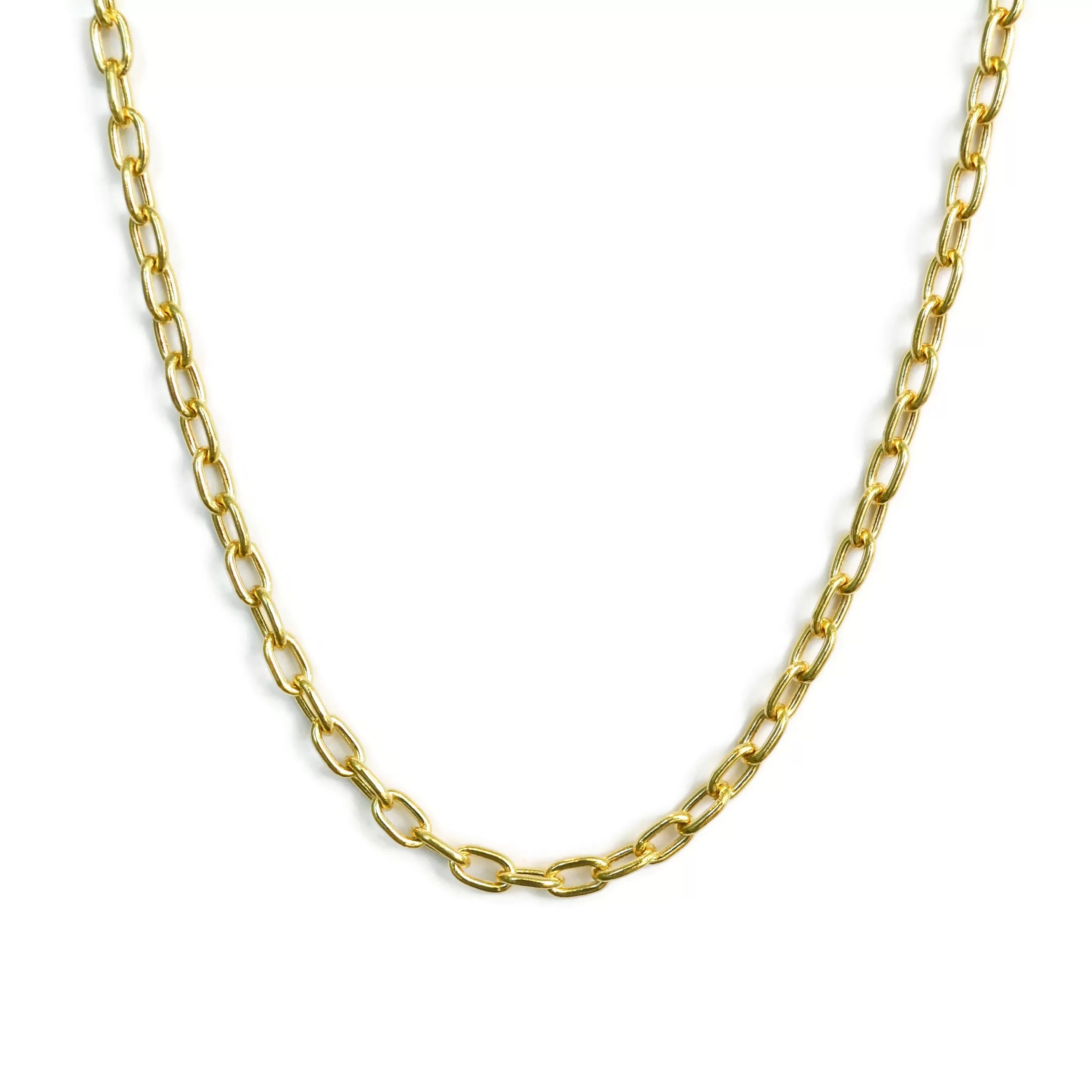 AFJ Gold Collection - 18 Cable Chain, Yellow Gold