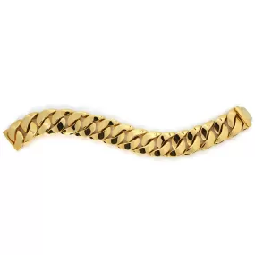 AFJ Gold Collection - Gourmette Link Chain Bracelet, 18k Yellow Gold