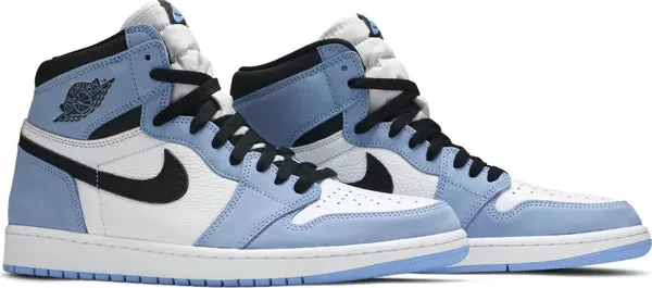 Air Jordan 1 Retro High OG 'University Blue' Sneakers for Men