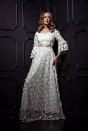 AKILAH White Lehenga Skirt