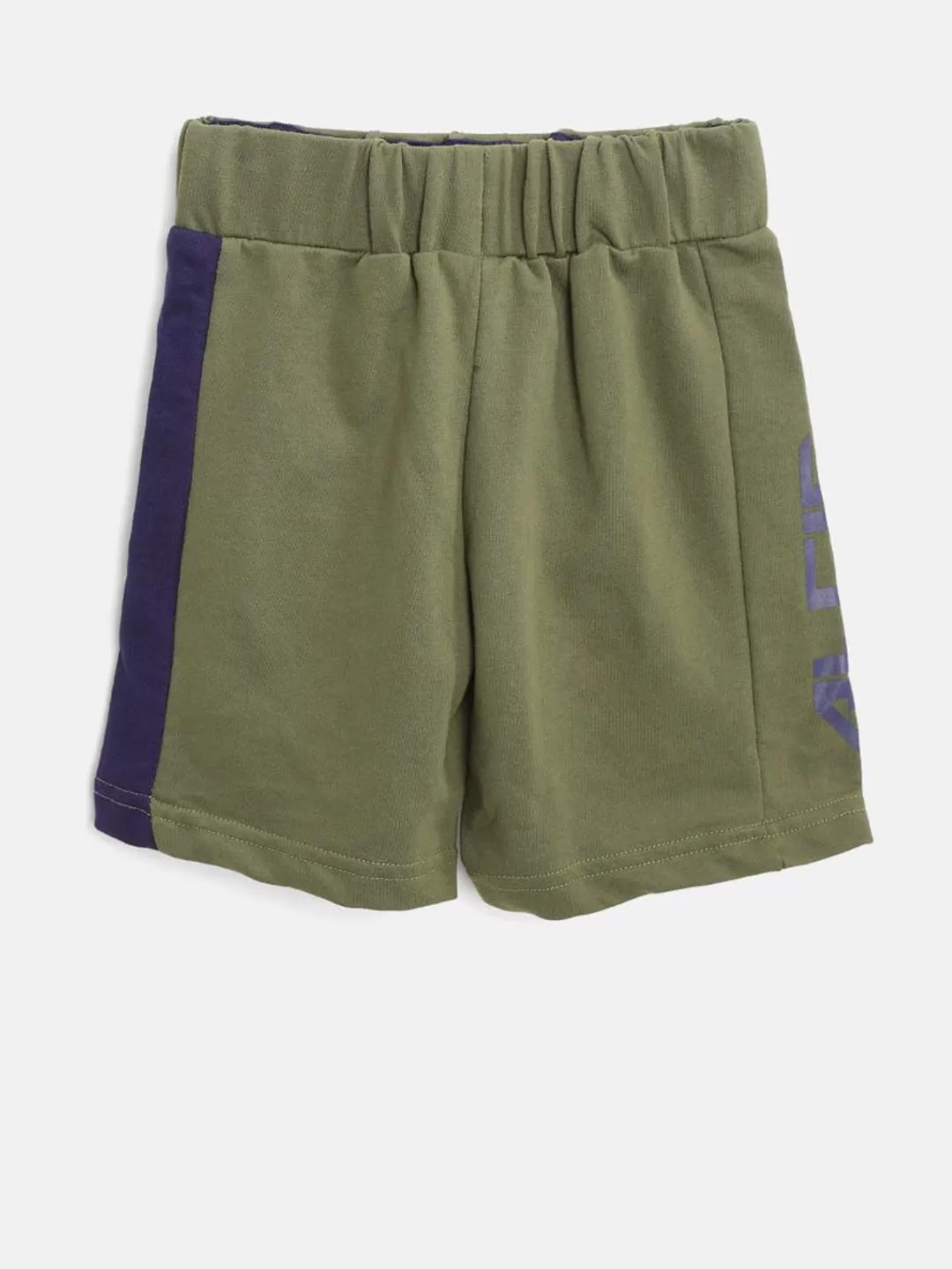 Alcis Boys Olive Green Solid Slim Fit Sports Shorts