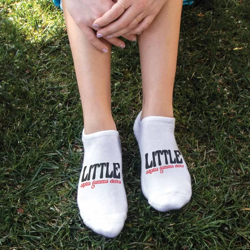 Alpha Gamma Delta No Show Socks for Bigs and Littles