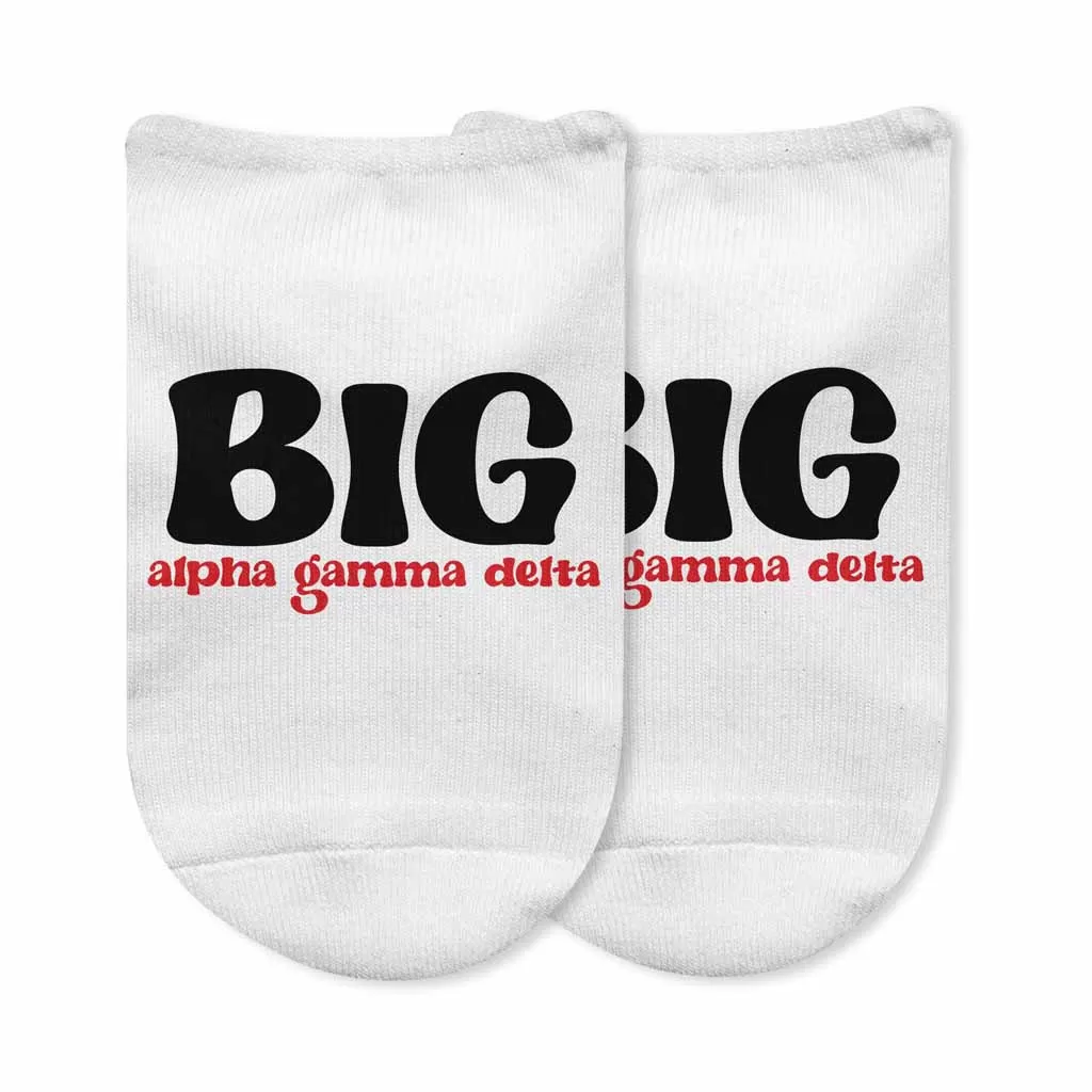 Alpha Gamma Delta No Show Socks for Bigs and Littles