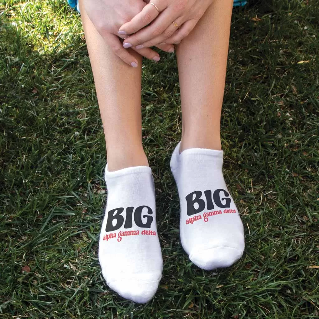 Alpha Gamma Delta No Show Socks for Bigs and Littles