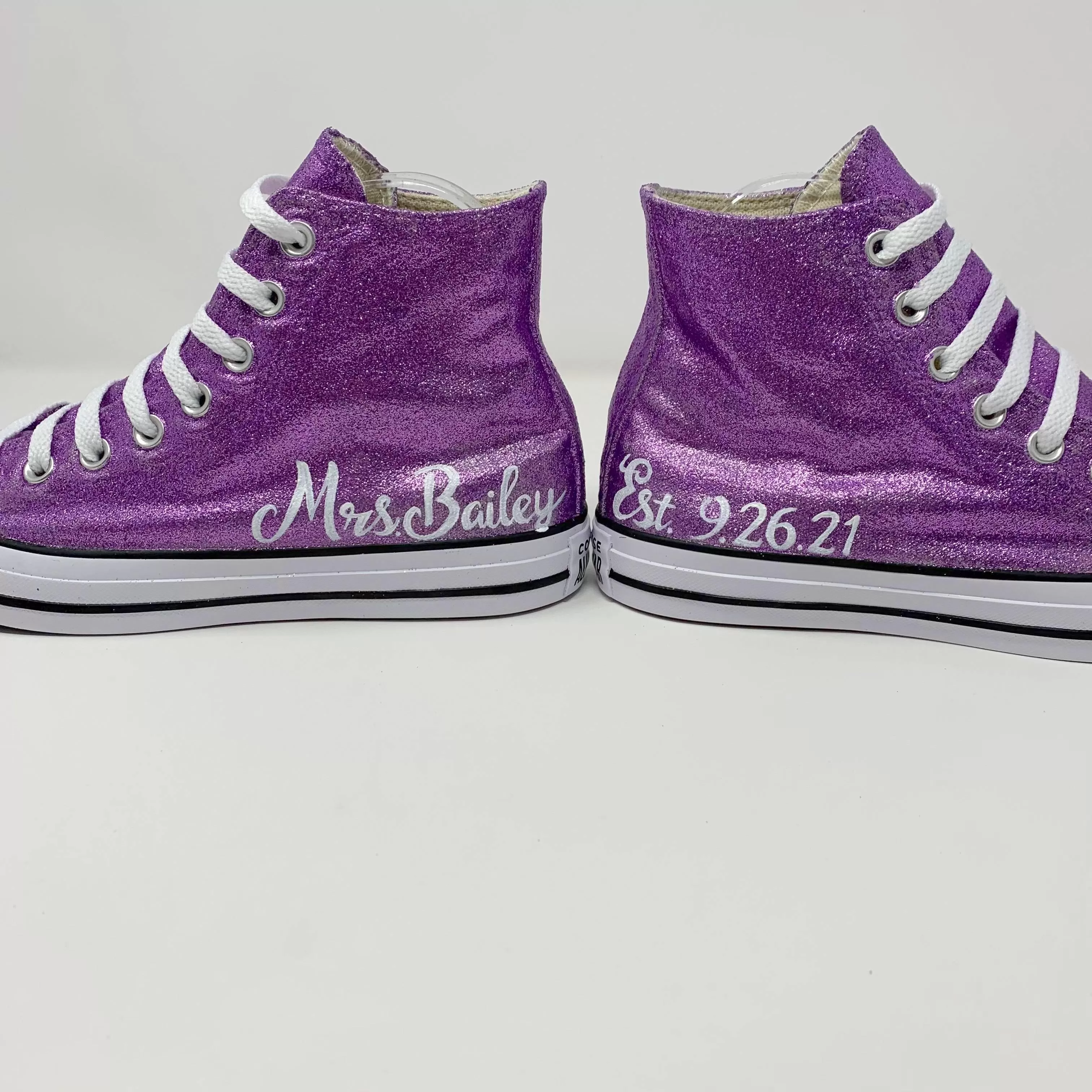 Amethyst Wedding Glitter Converse