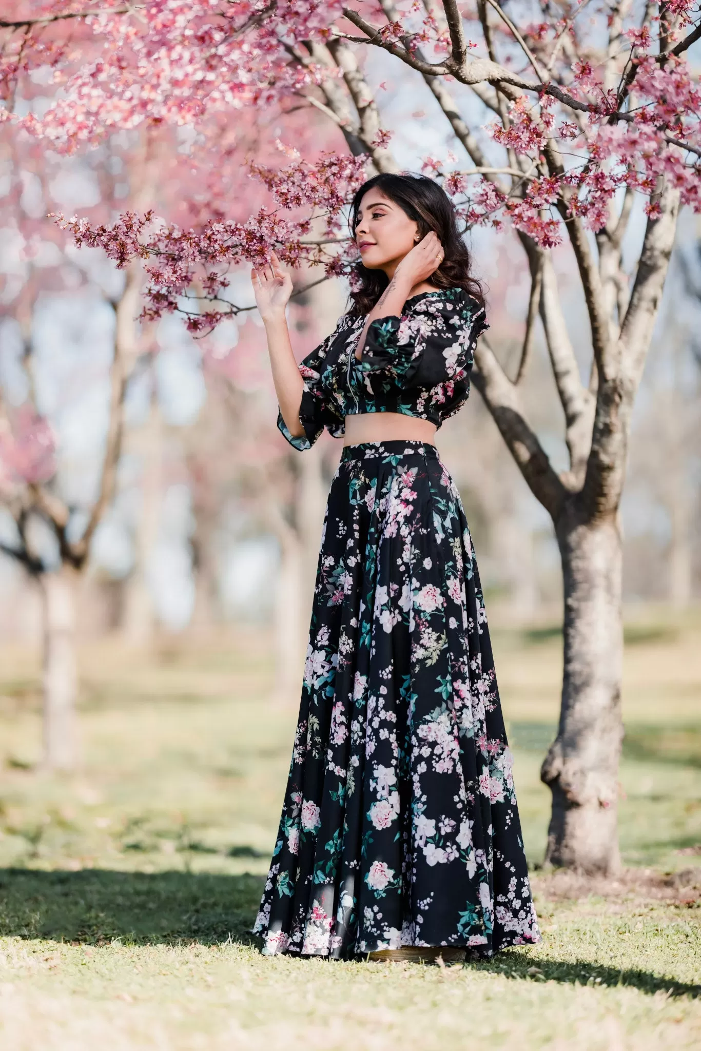 AMIRA Floral Blossom Lehenga Skirt