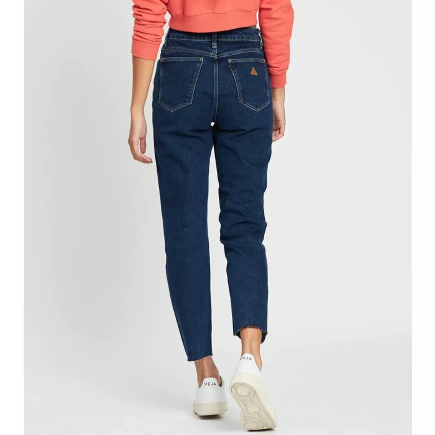 & Blue High Rise Straight Jeans