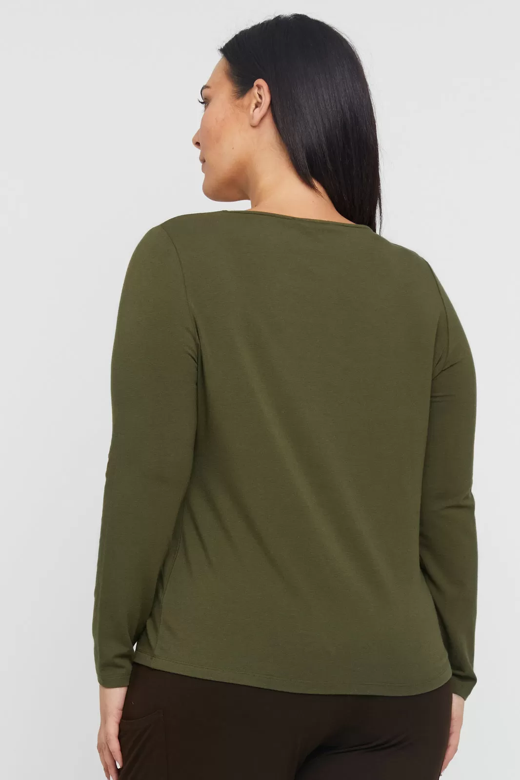 Amy Boatneck Top - Dark Olive