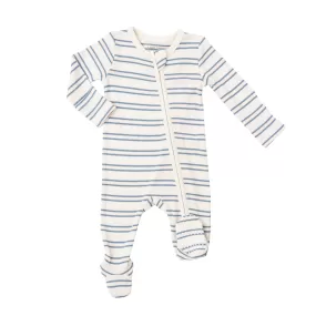 Angel Dear 2 Way Zipper Footie - Anchor Rib Stripe